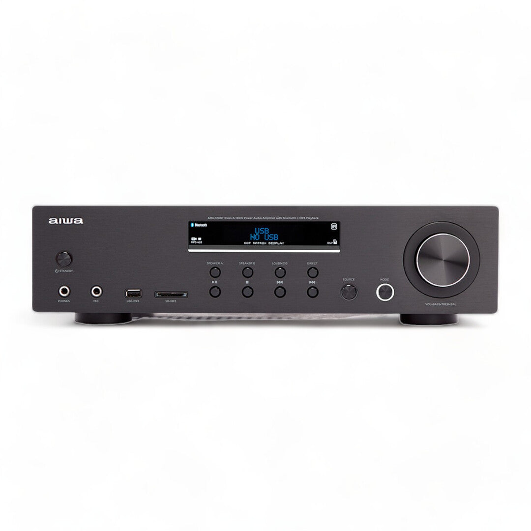 Amplifikator 120W me Bluetooth, USB dhe SD AIWA AMU-120BTBK