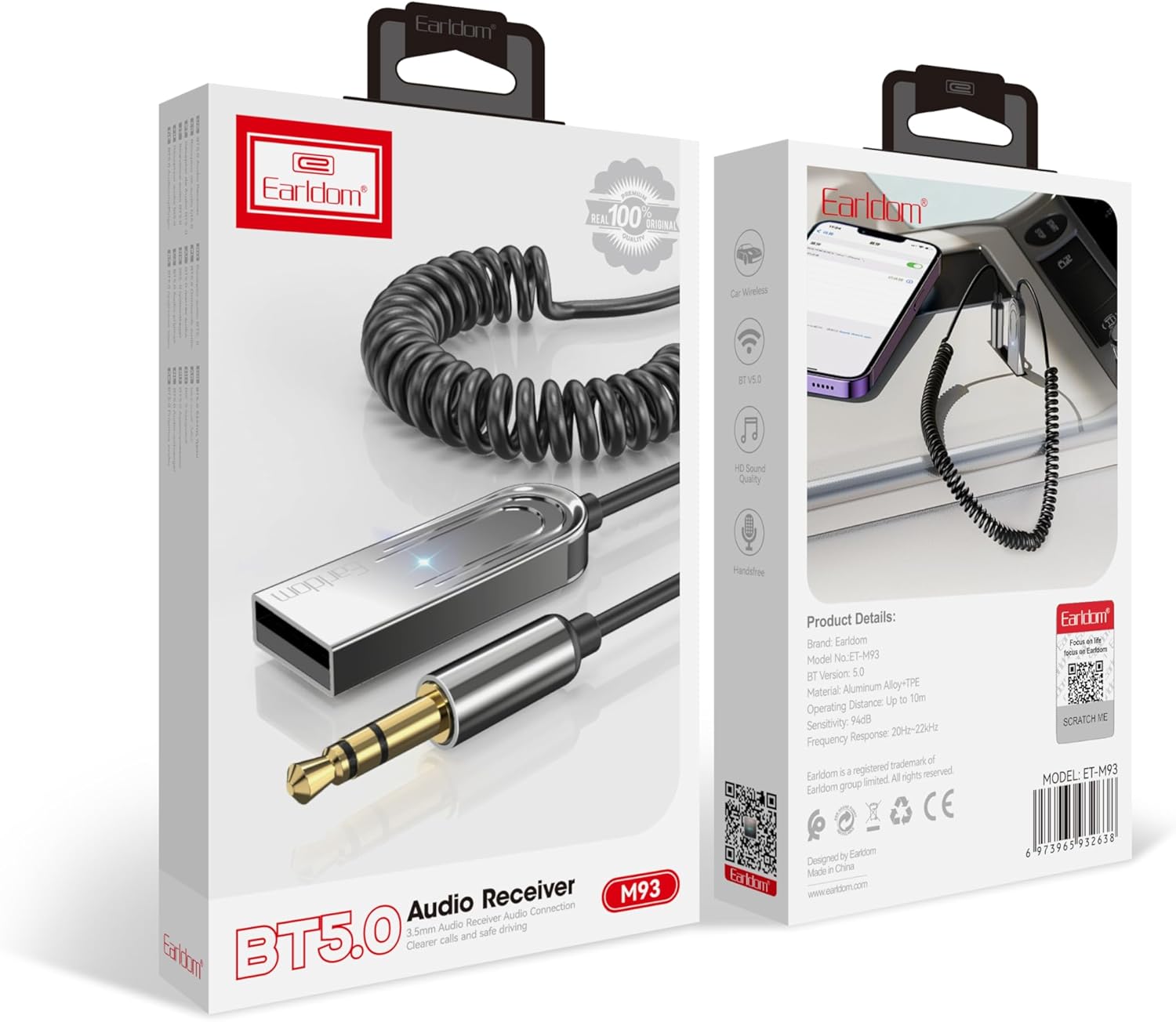 Audio Reciver USB to Aux Earldom M93