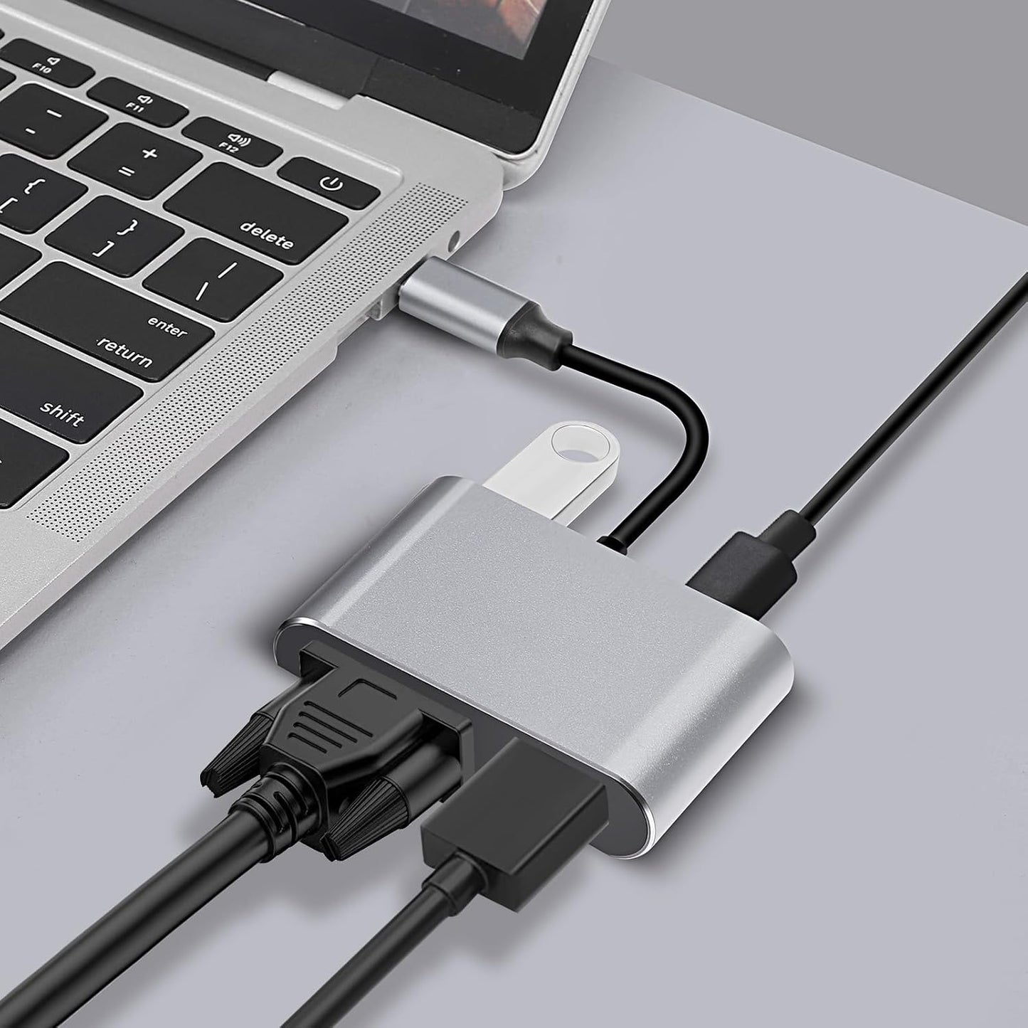 Konvertor Usb Type C to HUB PD HDTV +VGA+USB 4ne1
