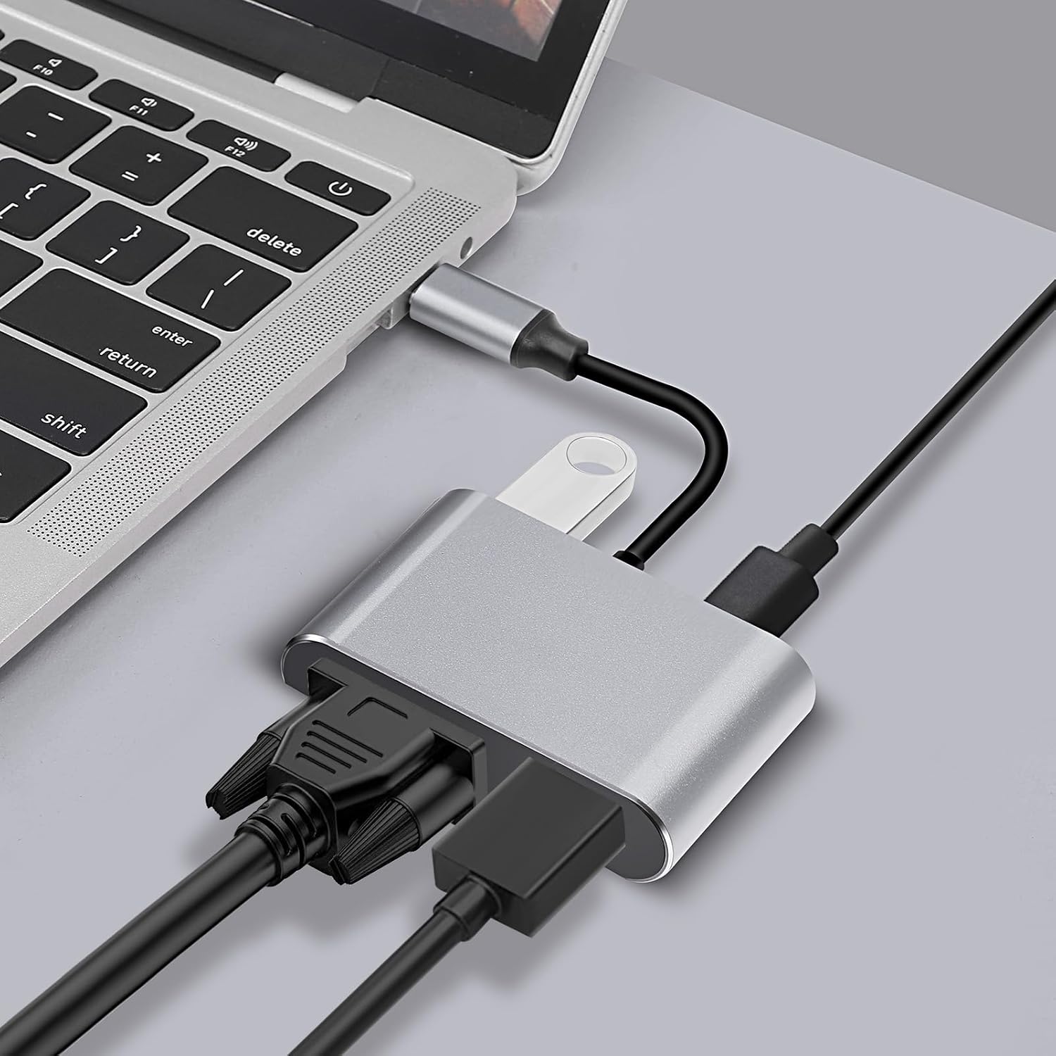 Konvertor Usb Type C to HUB PD HDTV +VGA+USB 4ne1
