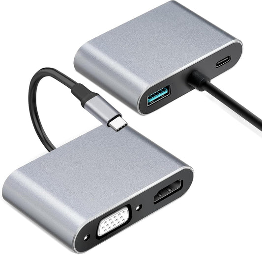 Konvertor Usb Type C to HUB PD HDTV +VGA+USB 4ne1
