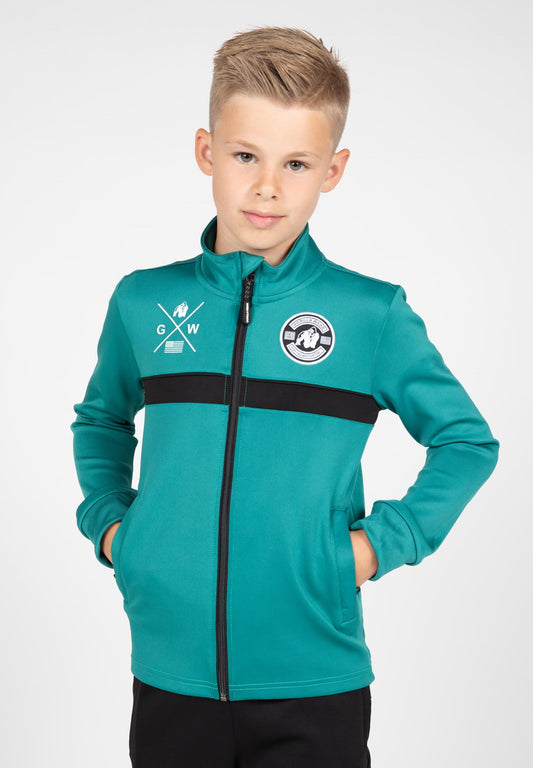 Vernon Kids Track Jacket - Teal Green