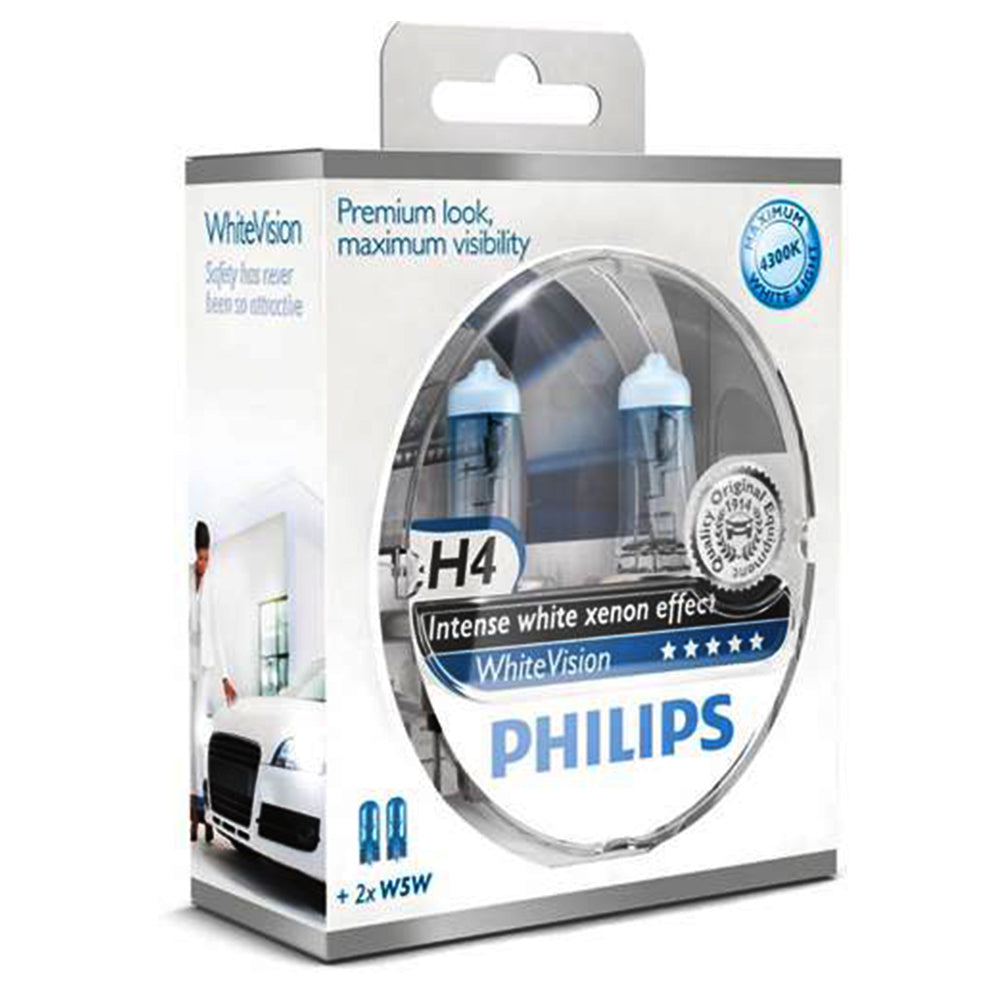 Philips H4 White Vision Ultra 4200 K light