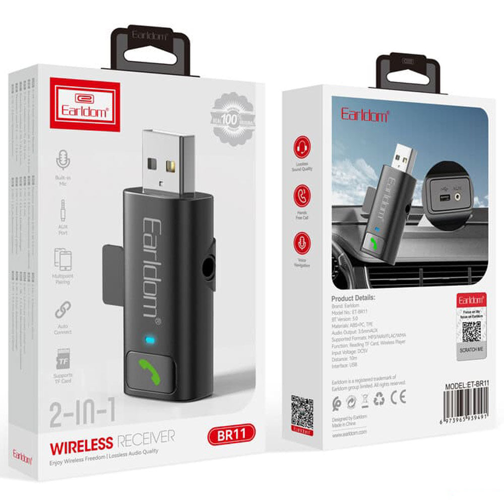 Audio Reciver USB Aux Bluetooth Earldom BR11