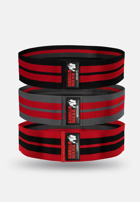 Glute Bands 3-Pack - Black/Red/Gray