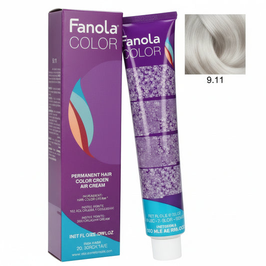 Ngjyre për flokë 9.11 Bionde shumë e çelët hiri intensiv + Hidrogjen 150ml gratis