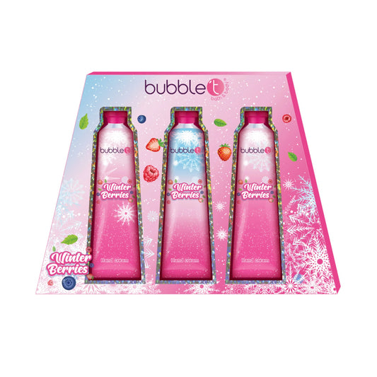 Bubble T Winter Berries Moisturizing Hand Cream 3x75ml