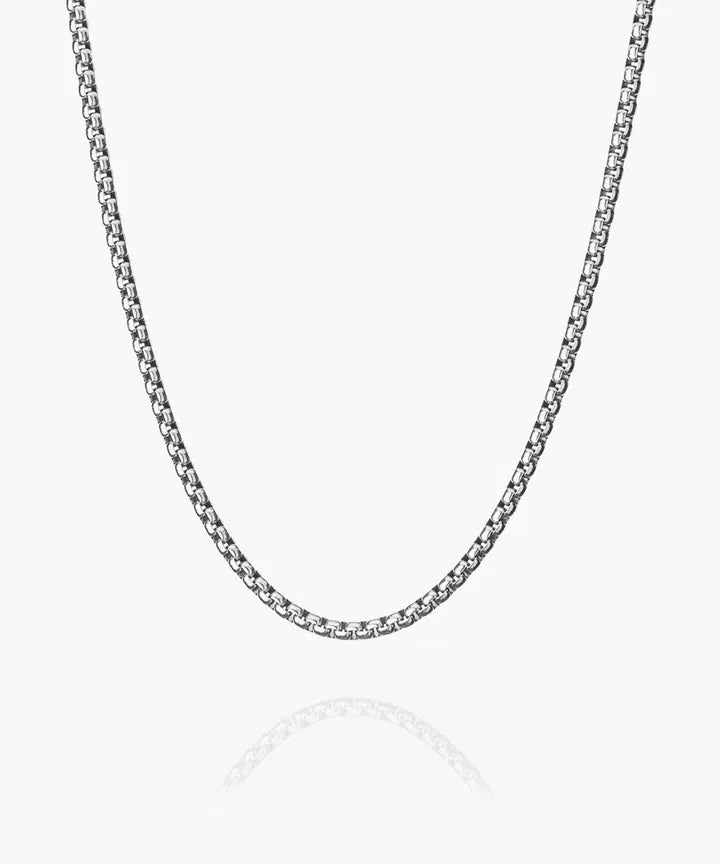 Pig & Hen BOXCHAIN NECKLACE - SILVER