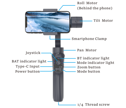 Gimbal Profesional F10 Pro 3-Axis