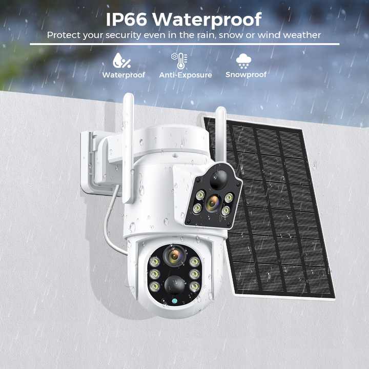 Kamere Solare Wifi Dual Lense ICSEE P45 8.0MP