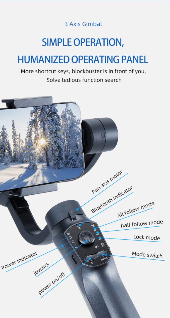Gimbal Profesional F10 Pro 3-Axis