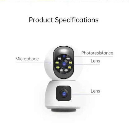 Kamere WiFi e Brendshme Dual-Lense 4.0MP
