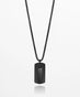 Pig & Hen DOGTAG NECKLACE - BLACK AGATE
