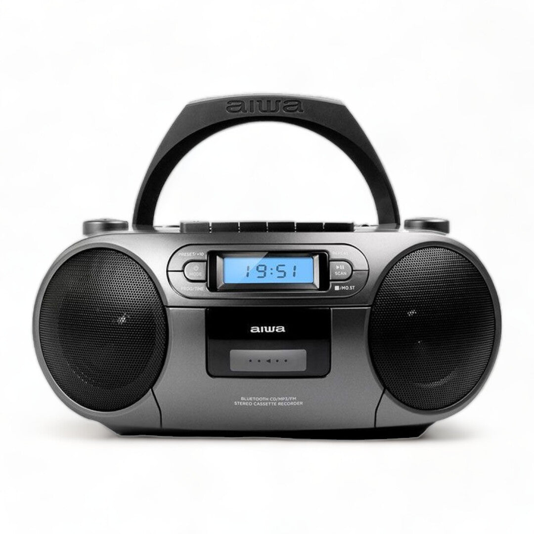 Radio Boombox Portative me Kasetë, Bluetooth dhe AM/FM AIWA BBTC-550MG