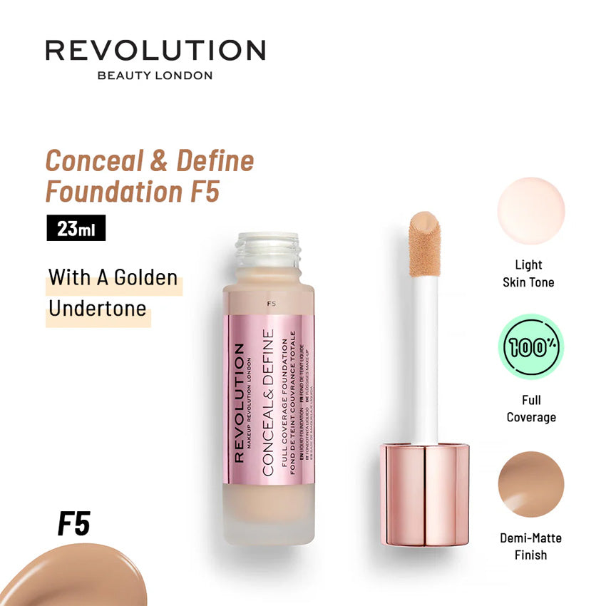 Revolution Conceal &amp; Define Foundation F5