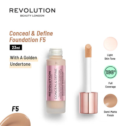Revolution Conceal &amp; Define Foundation F5