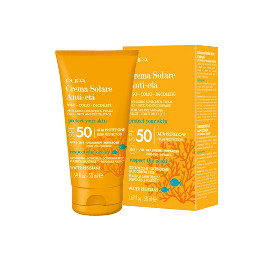 Pupa Anti-Aging Sunscreen SPF 50 Face - Neck 50ml