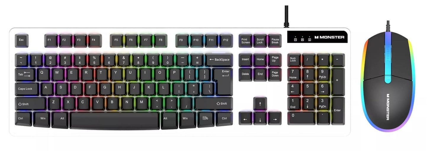 Maus+Tastierë MONSTER KM1 PRO NEW-CBK