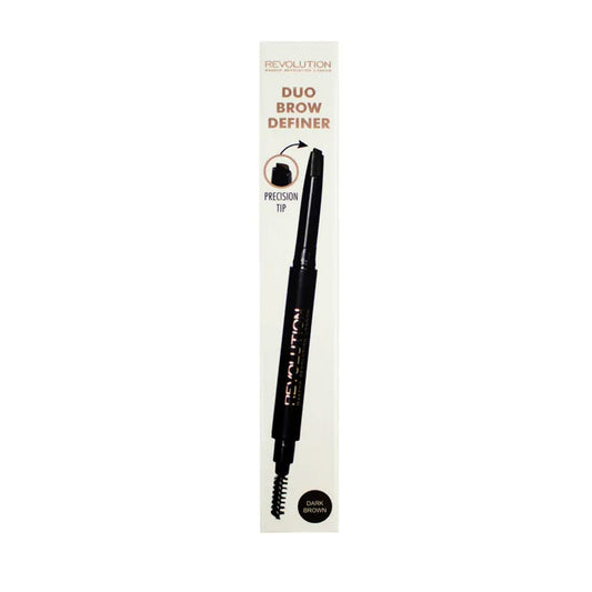 Revolution Duo Brow Definer Pencil - Dark Brown