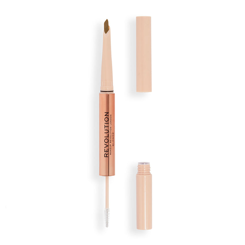 Revolution - Eyebrow pencil Fluffy Brow Filter Duo - MEDIUM BROWN