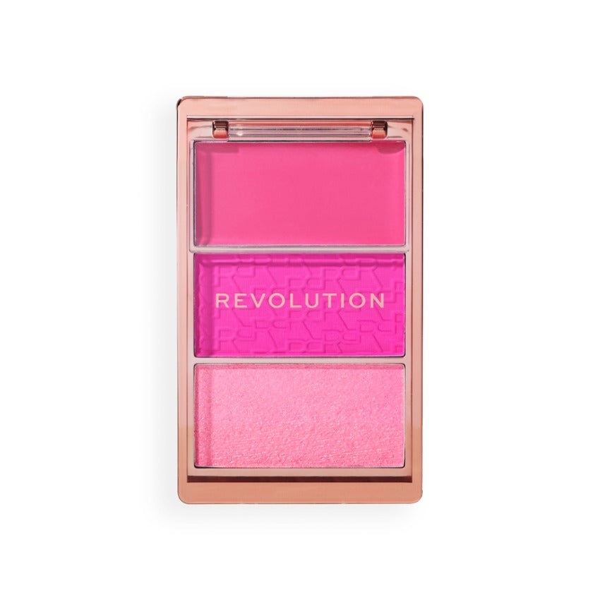 Revolution - Icon Blush Blush Palette - Hot Pink Flag