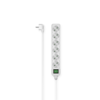 Hama Kabllo vazhduese elektrike 6-priza, me nderpreres, 1.4 m,e bardhe
223007