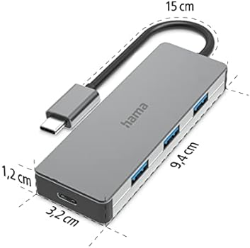 Hama USB-C-Hub, 4 Porte, USB 3.2 Gen2, 10 Gbit / s, Alu
200105