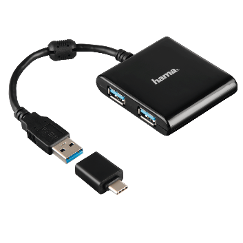 Hama USB Hub Adapter 12325, 4 Port USB 3.1