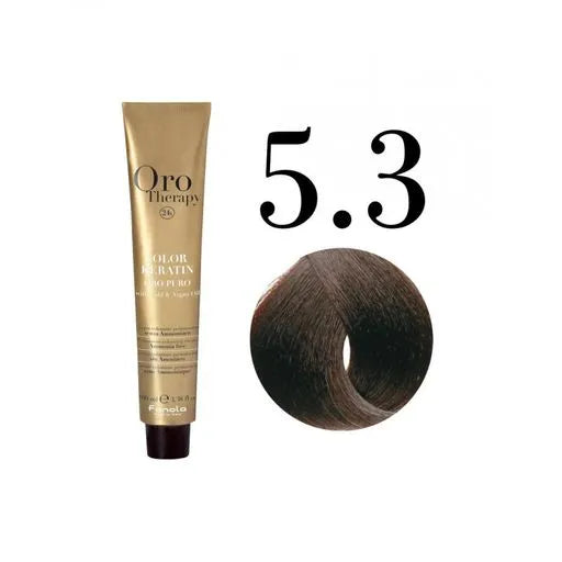 Ngjyrë për flokë Fanola Oro Therapy, 5/3 , 100 ml + Hidrogjen 150ml gratis