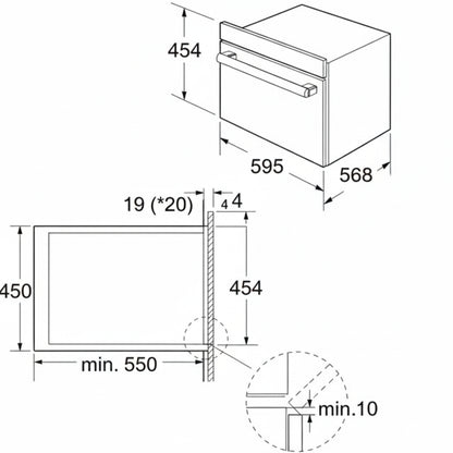 Furrë kompakte Amica AMMB44E3GCB Q-TYPE