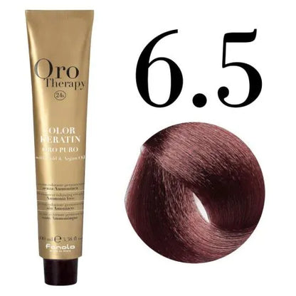 Ngjyrë për flokë Fanola Oro Therapy, 6/5, 100 ml + Hidrogjen 150ml gratis