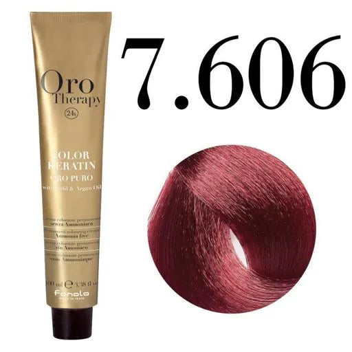 Ngjyrë për flokë Fanola Oro Therapy, 7/606, 100 ml + Hidrogjen 150ml gratis