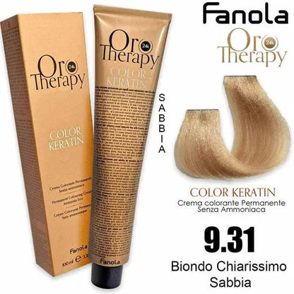 Ngjyrë për flokë Fanola Oro Therapy, 9/31, 100 ml + Hidrogjen 150ml gratis