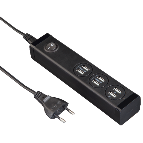 Kabllo vazhduese Hama me 6 porte USB, 2.4A, 1A, 121966