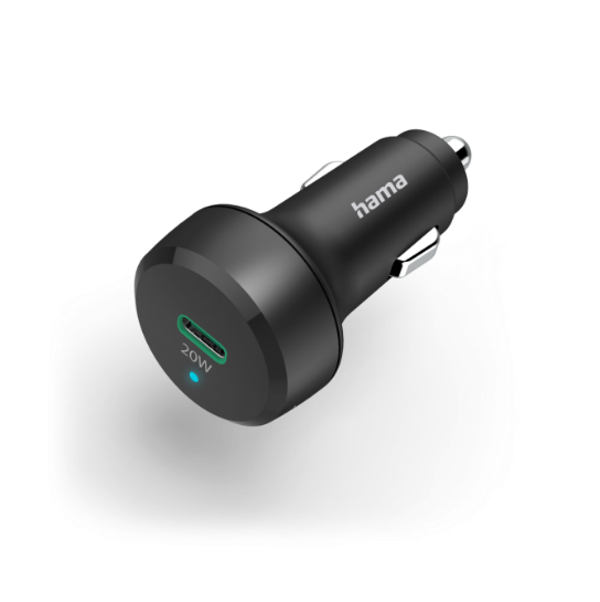 Karikues i shpejtë ne vetur Hama, USB-C, Power Delivery (PD)/Qualcomm®, 20 W, i zi, 
201637