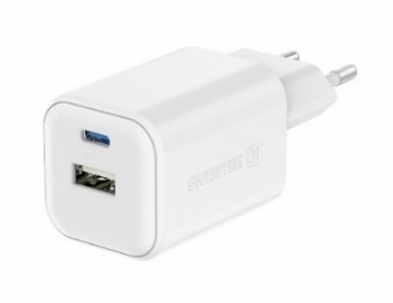 Karikues SWWISTEN GaN 1x USB-C 45W PD + 1x USB-A 18W QC WHITE