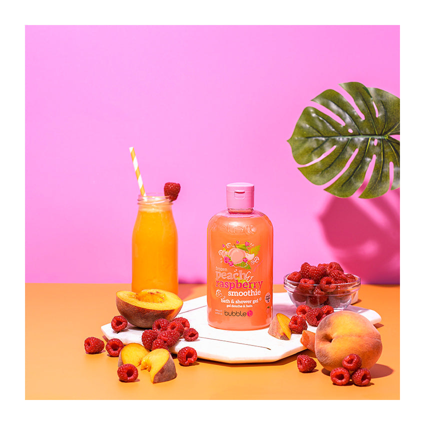 Bubble T Peach &amp; Raspberry Bath &amp; Shower Gel 500ml