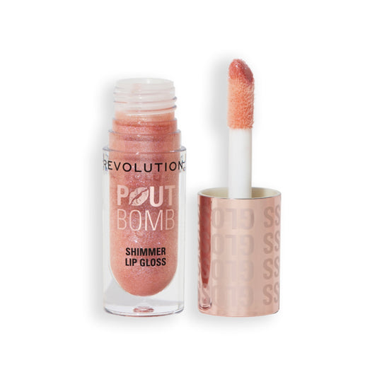 Revolution - Lip Gloss with Shimmer Pout Bomb - Shimmer Nude