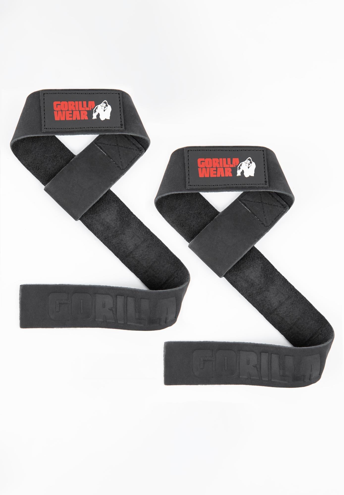 Leather Lifting Straps - Black 