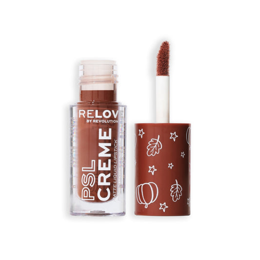 Revolution Relove *Pumpkin Spice* Matte Liquid Lipstick PSL Creme - Espresso Brown