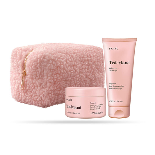 Pupa Milano Teddyland Kit Shower Gel and Body Scrub - Rice Milk and Sugar