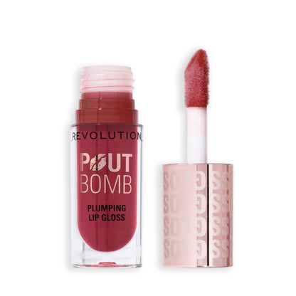 Revolution - Plumping Lip Gloss Pout Bomb - Rosewood Rose Pink