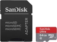 SanDisk Ultra microSDXC'' UHS-I Card with Adapter, 140MB/s