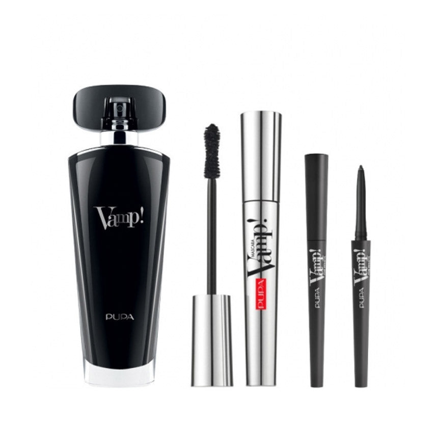 Pupa Kit Eau De Parfum Black + Vamp! Mascara + Vamp! Eye Pencil