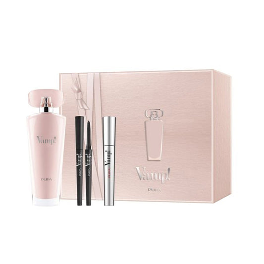 Pupa Kit Eau De Parfum Pink + Vamp! Mascara + Vamp! Eye Pencil