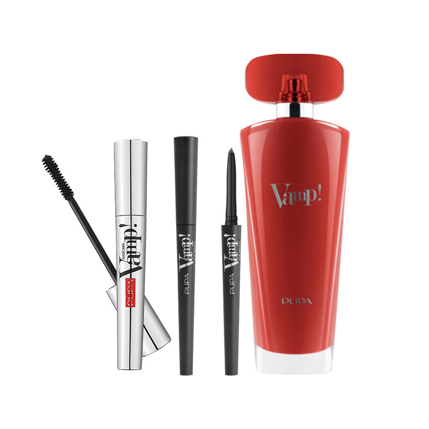Pupa Kit Eau De Parfum Red + Vamp! Mascara + Vamp! Eye Pencil