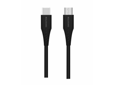SWISSTEN USB-C / MICRO USB 1.0 CHARGING CABLE IN BLACK