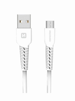 SWISSTEN KABLLO MICRO USB, 1,0 M, E BARDHE