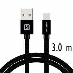 SWISSTEN KABLLO TEXTIL USB-C / USB-C, 3.0 M, E ZEZE