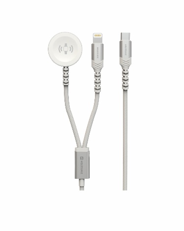 SWISSTEN  KARIKUES 2 në 1 APPLE WATCH dhe LIGHTNING, USB-C, 1.2 M
